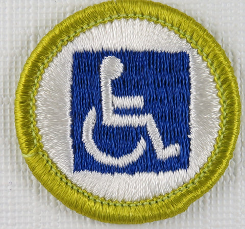 Disability Awareness Current Issue Design Plastic Back Merit Badge [MB-436]