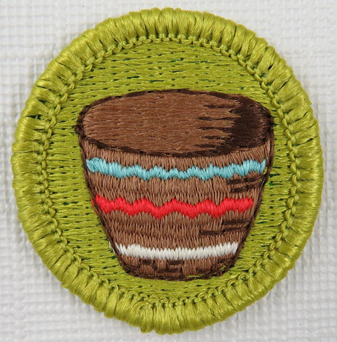 Basketry Current Issue Design Plastic Back Merit Badge [MB-116]