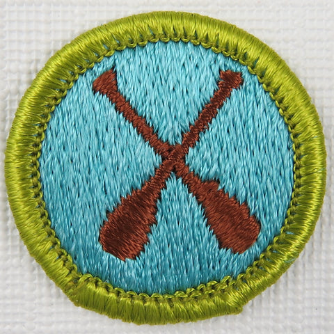 Canoeing Current Issue Design Plastic Back Merit Badge [MB-120]