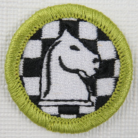 Chess Current Issue Design Plastic Back Merit Badge [MB-122]