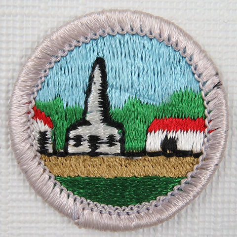 Citizenship in the Community (Silver) Current Issue Design Plastic Back Merit Badge [MB-123]