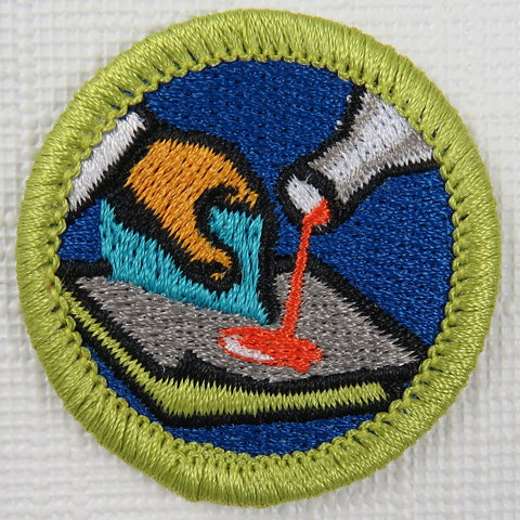 Composite Materials Current Issue Design Plastic Back Merit Badge [MB-128]
