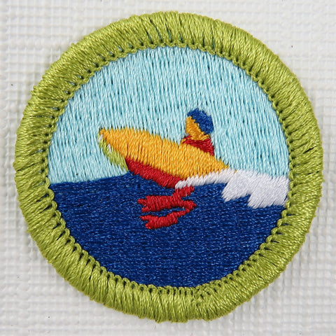 Motorboating Current Issue Design Plastic Back Merit Badge [MB-146]