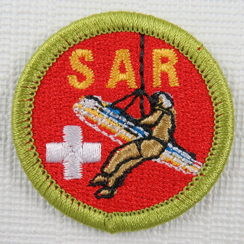 Search and Rescue Current Issue Design Plastic Back Merit Badge [MB-180]