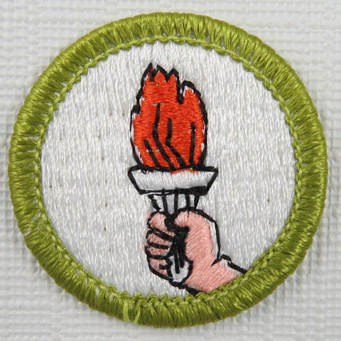 Sports (Green) Current Issue Design Plastic Back Merit Badge [MB-188]