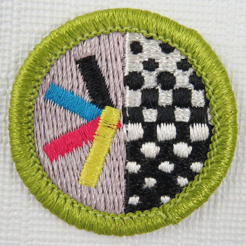 Graphic Arts Current Issue Design Plastic Back Merit Badge [MB-459]